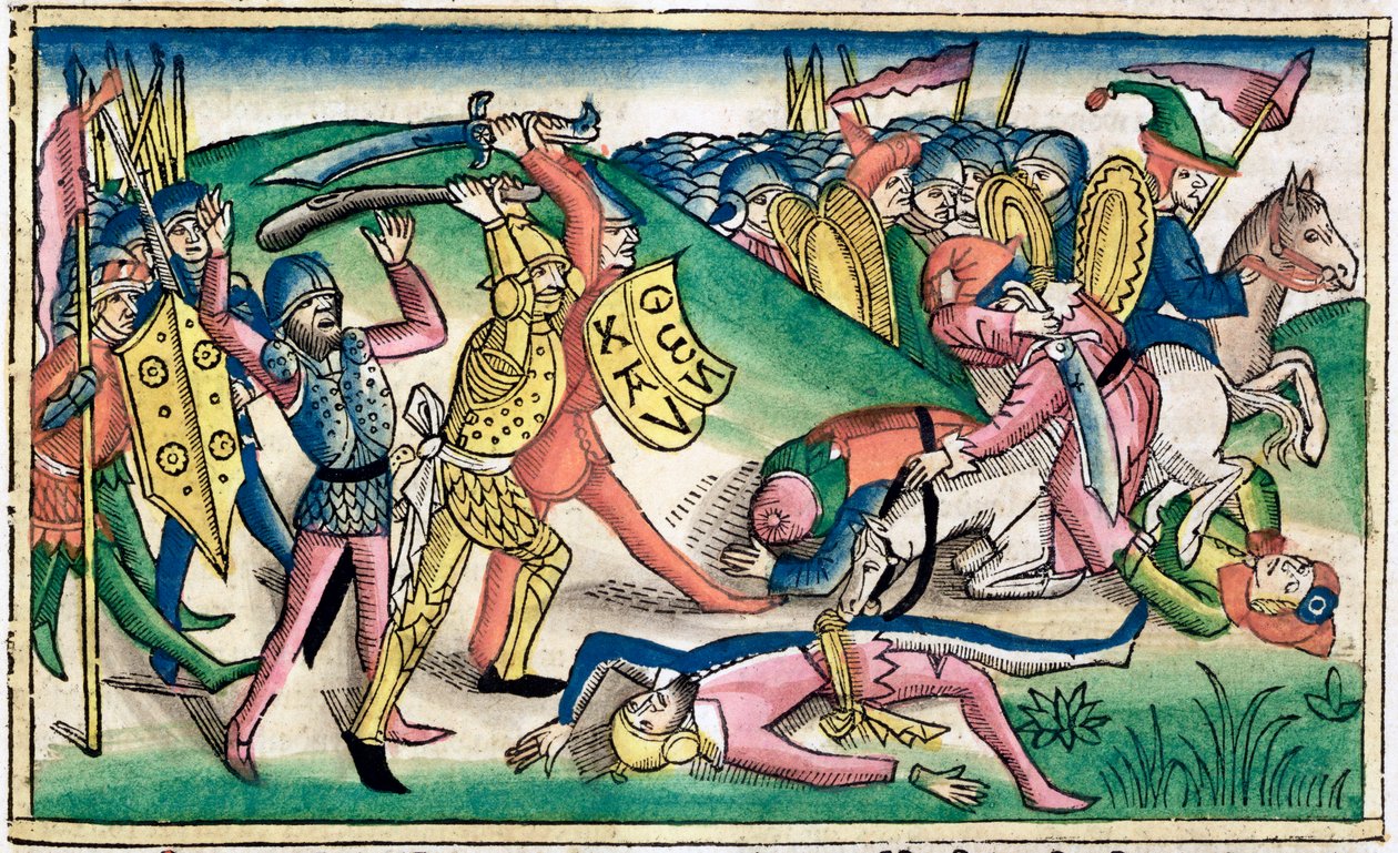 1 Koningen 15:16: Oorlog tussen Asa en Baësa door Unbekannt