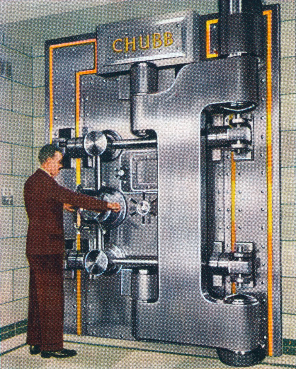 30-tons schatkamerdeur, 1938 door Unbekannt