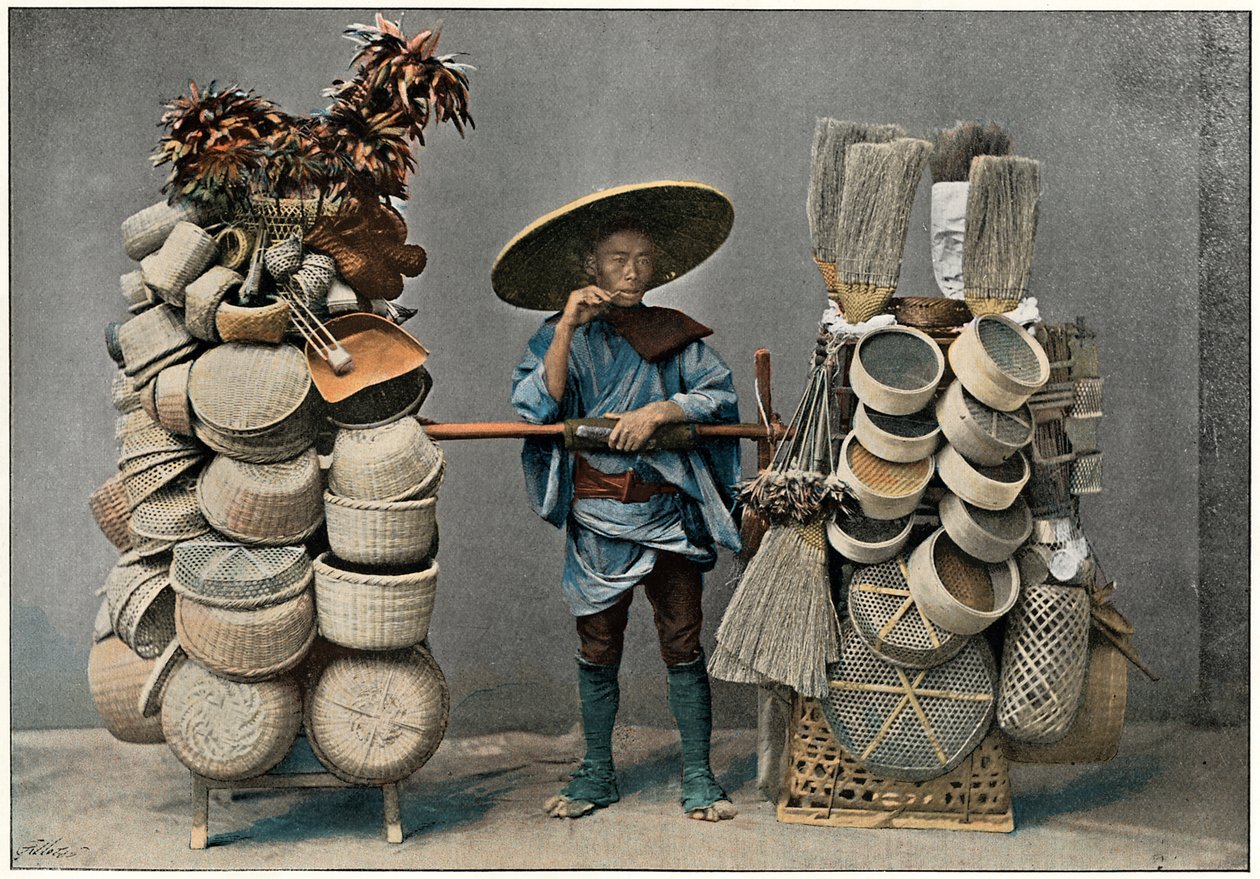 Een mandenmaker, c1890 door Unbekannt