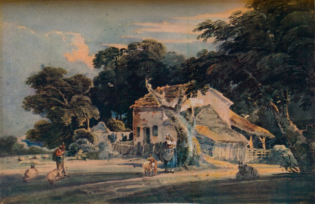 Een Boerderij in Devonshire, ca. 1798, 1921 door Unbekannt