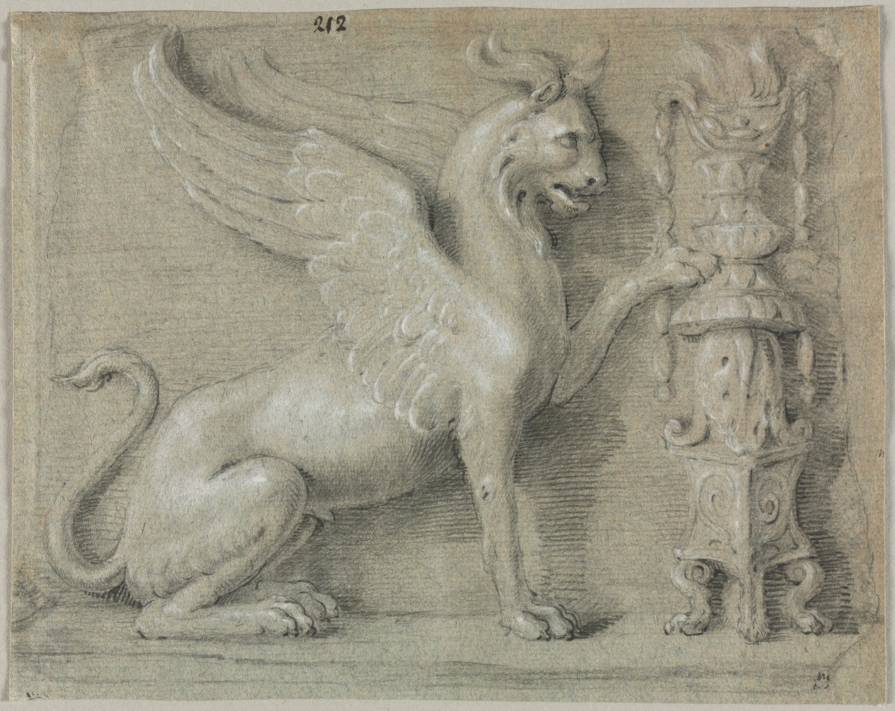 Een griffioenreliëf, 1700s door Unbekannt