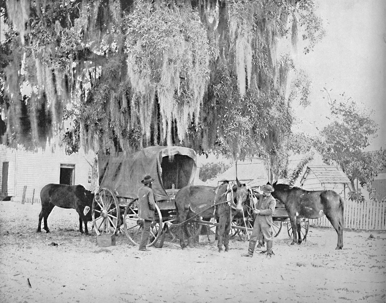 Een koopman uit San Antonio, Texas, ca. 1897 door Unbekannt