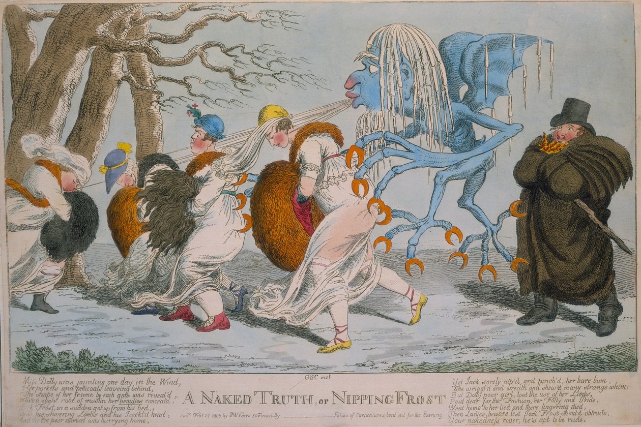 A Naked Truth, or Nipping Frost, 1803 door Unbekannt