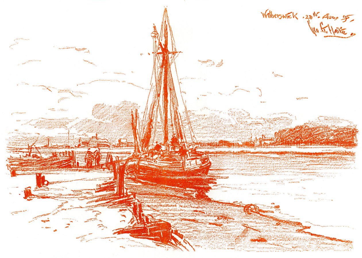 Een Schets in Walberswick, 1899 door Unbekannt
