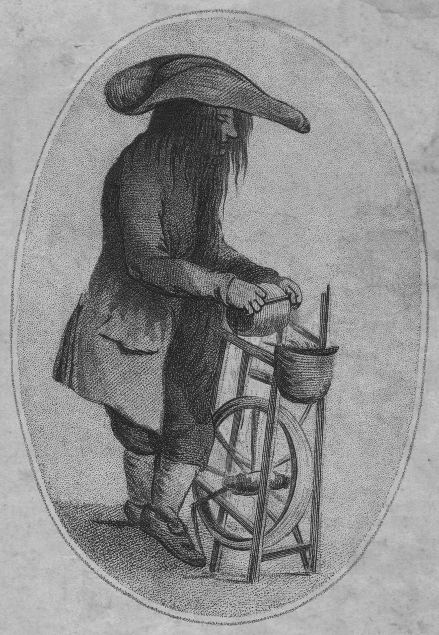 Een schets van een messenslijper, 1753 door Unbekannt