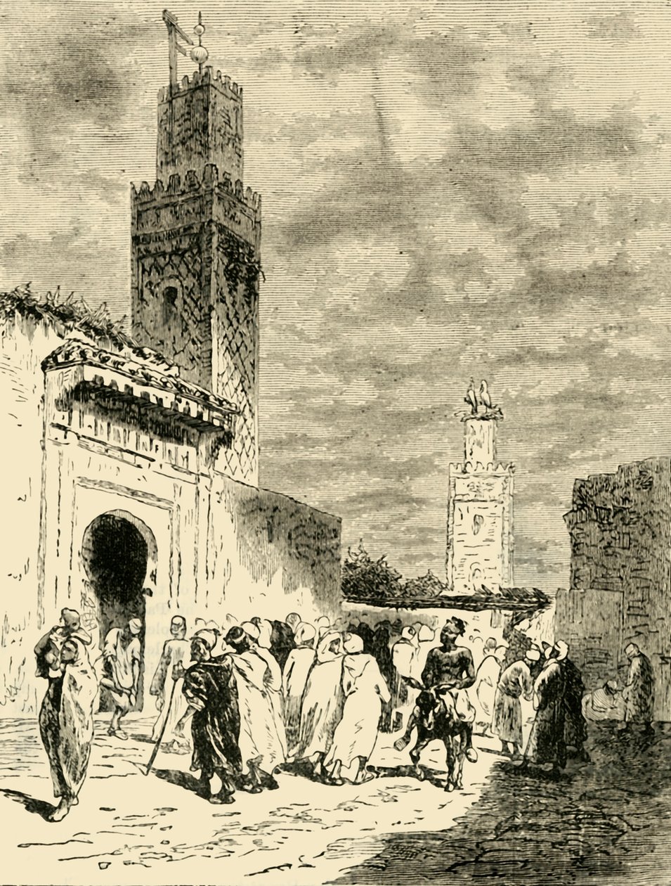 Een Straat in Fez, 1890 door Unbekannt
