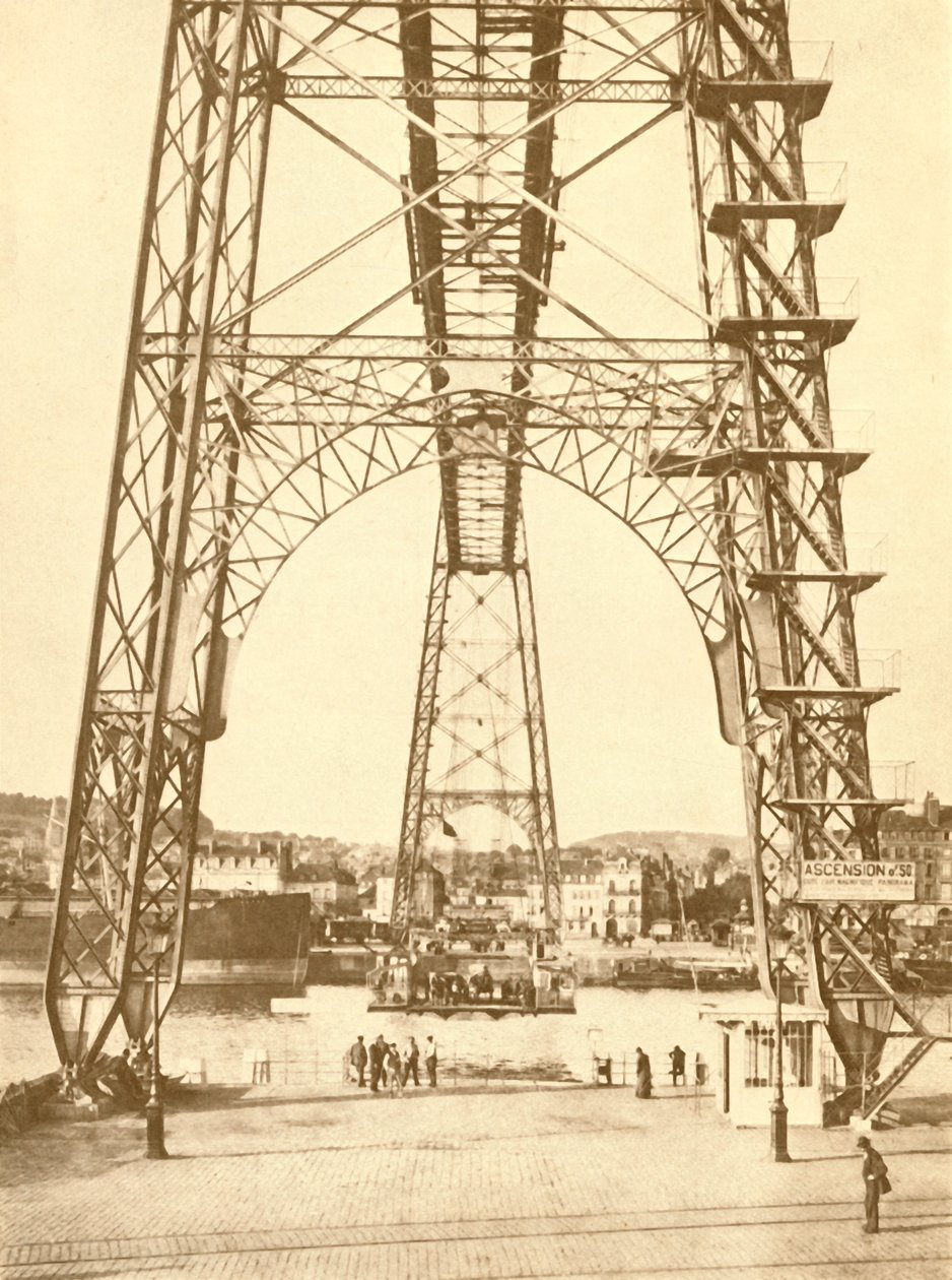 Een transporterbrug in Rouen, ca. 1930 door Unbekannt