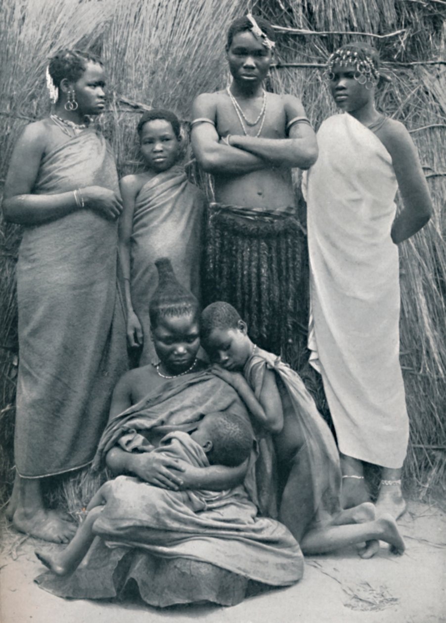 Een Zulu-familiegroep, 1912 door Unbekannt