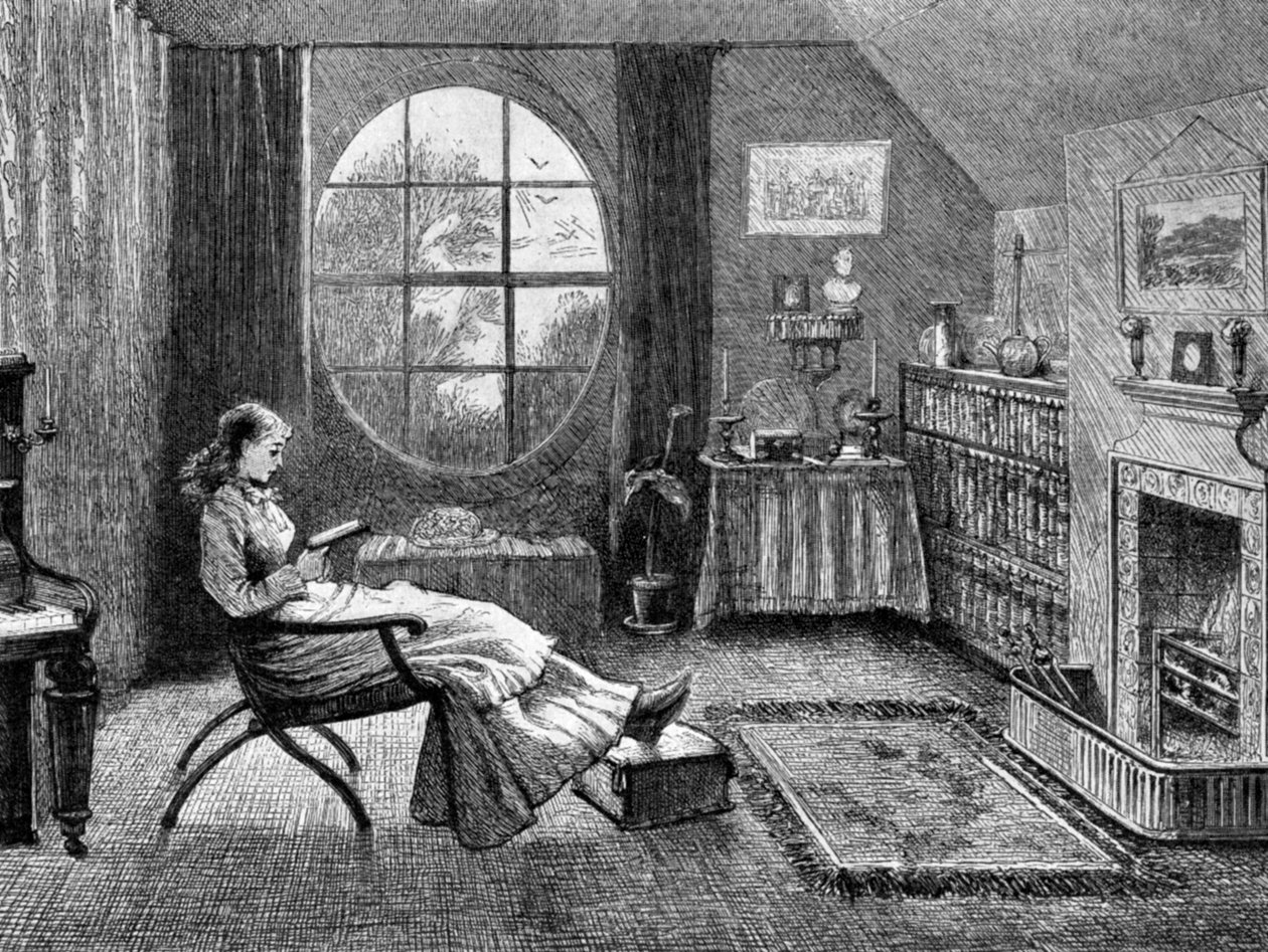 Een vrouwelijke student aan de Universiteit van Cambridge, 1873 1951 door Unbekannt