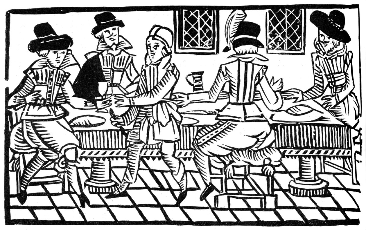 Een dinerfeest, begin 17e eeuw, 1893 door Unbekannt