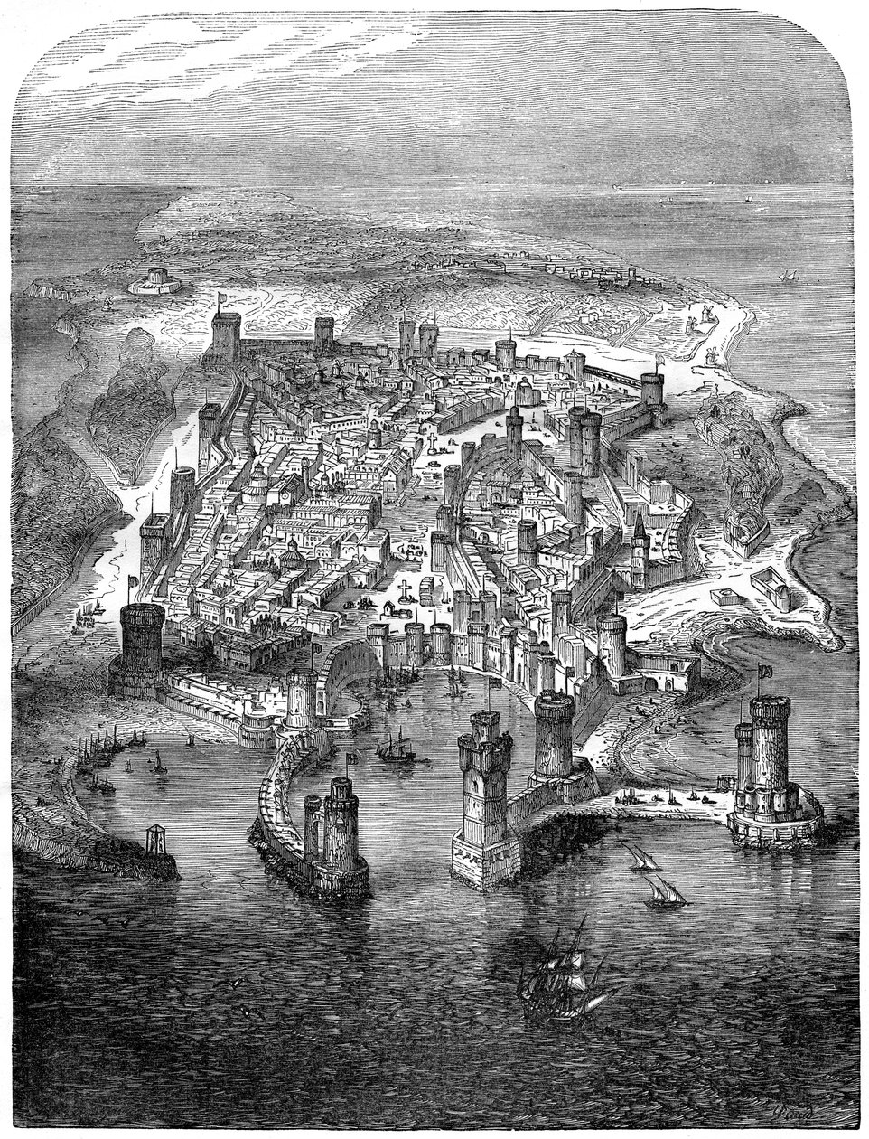 Een uitzicht op Rhodos, 1480 1882-1884 door Unbekannt