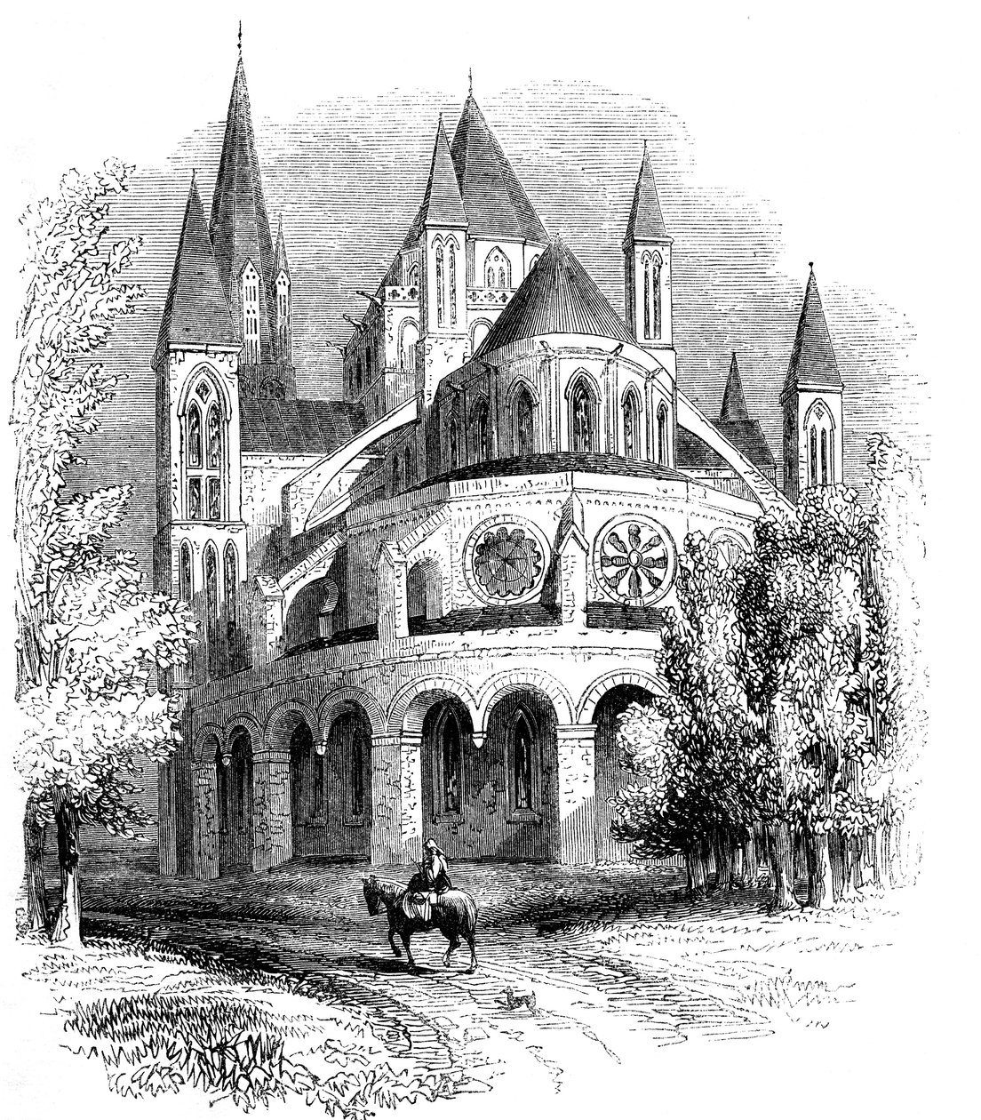 Abbaye aux Hommes, Caen, Normandië, Frankrijk door Unbekannt