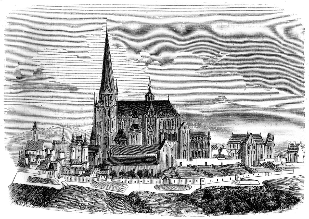 Abdij van Saint-Denis, eind 16e eeuw 1849 door Unbekannt
