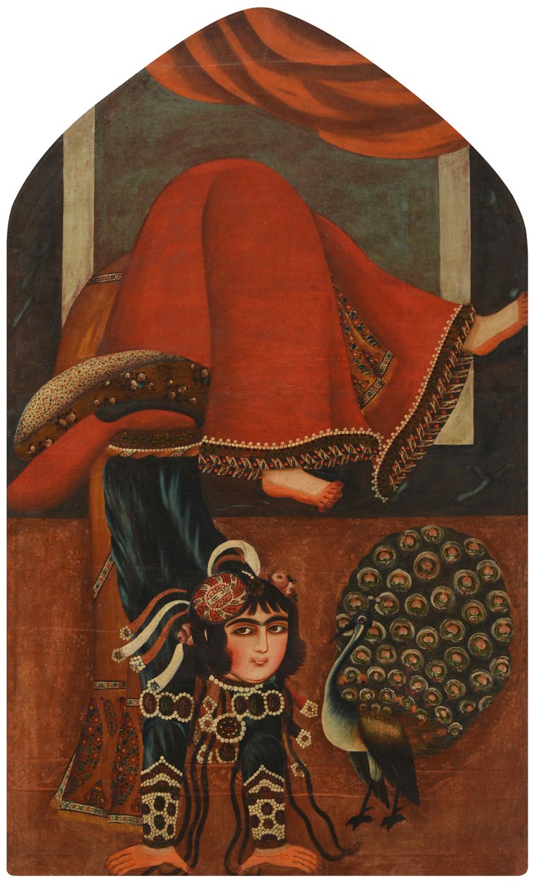 Acrobaat en een pauw, ca. 1825 door Unbekannt
