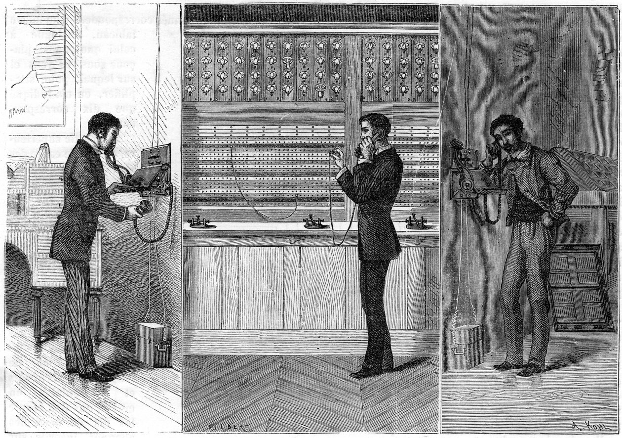 Ader telefoonsysteem, 1881 door Unbekannt