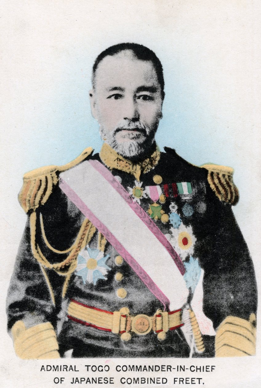 Admiraal Togo, Opperbevelhebber van de Japanse Gecombineerde Vloot, ca. 1903-1905 door Unbekannt