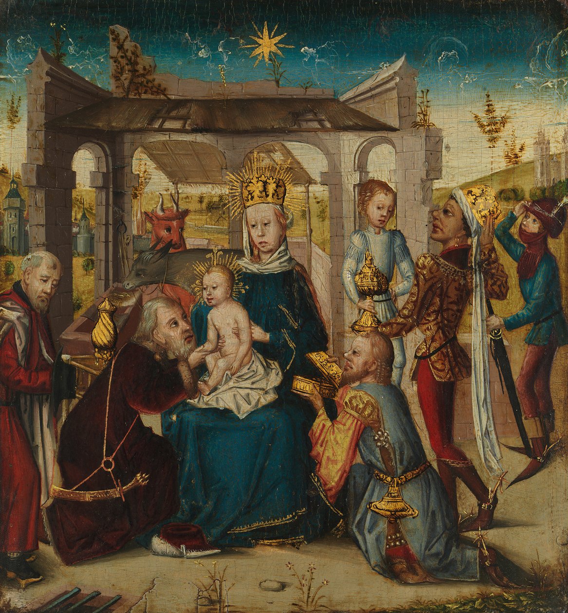 Aanbidding der Wijzen, ca. 1470-90 door Unbekannt