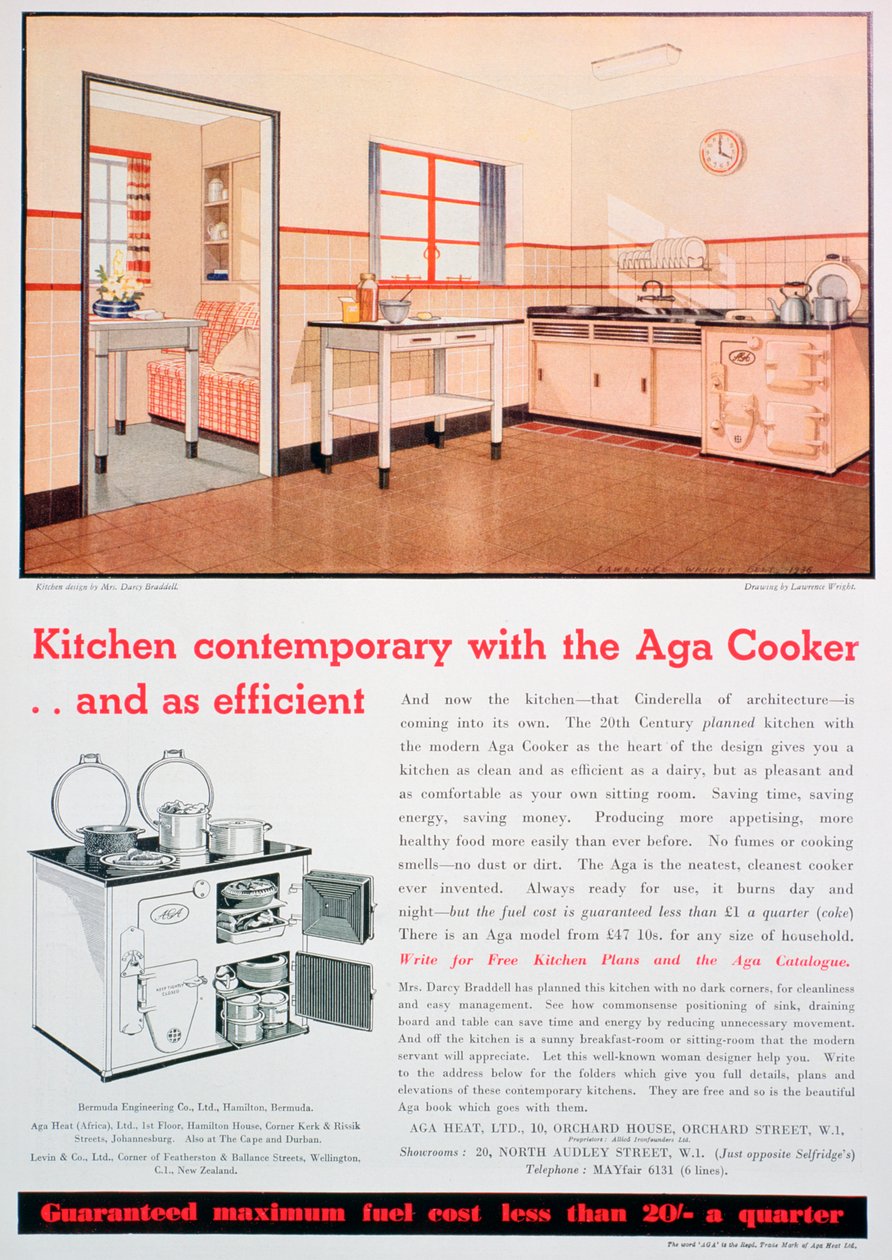 Advertentie voor Aga-fornuizen, 1936 door Unbekannt
