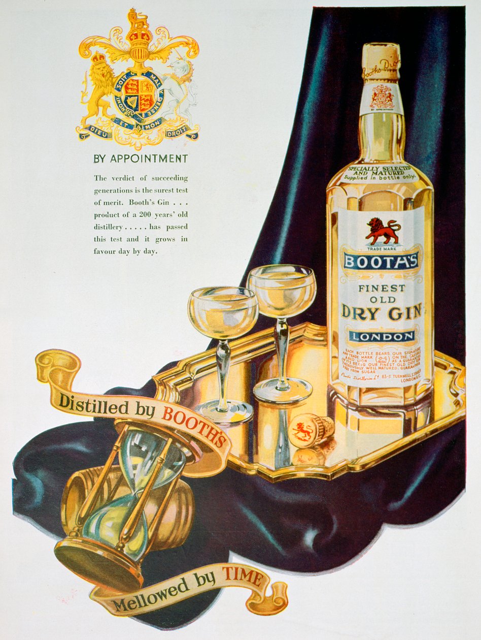 Advertentie voor Booths gin door Unbekannt