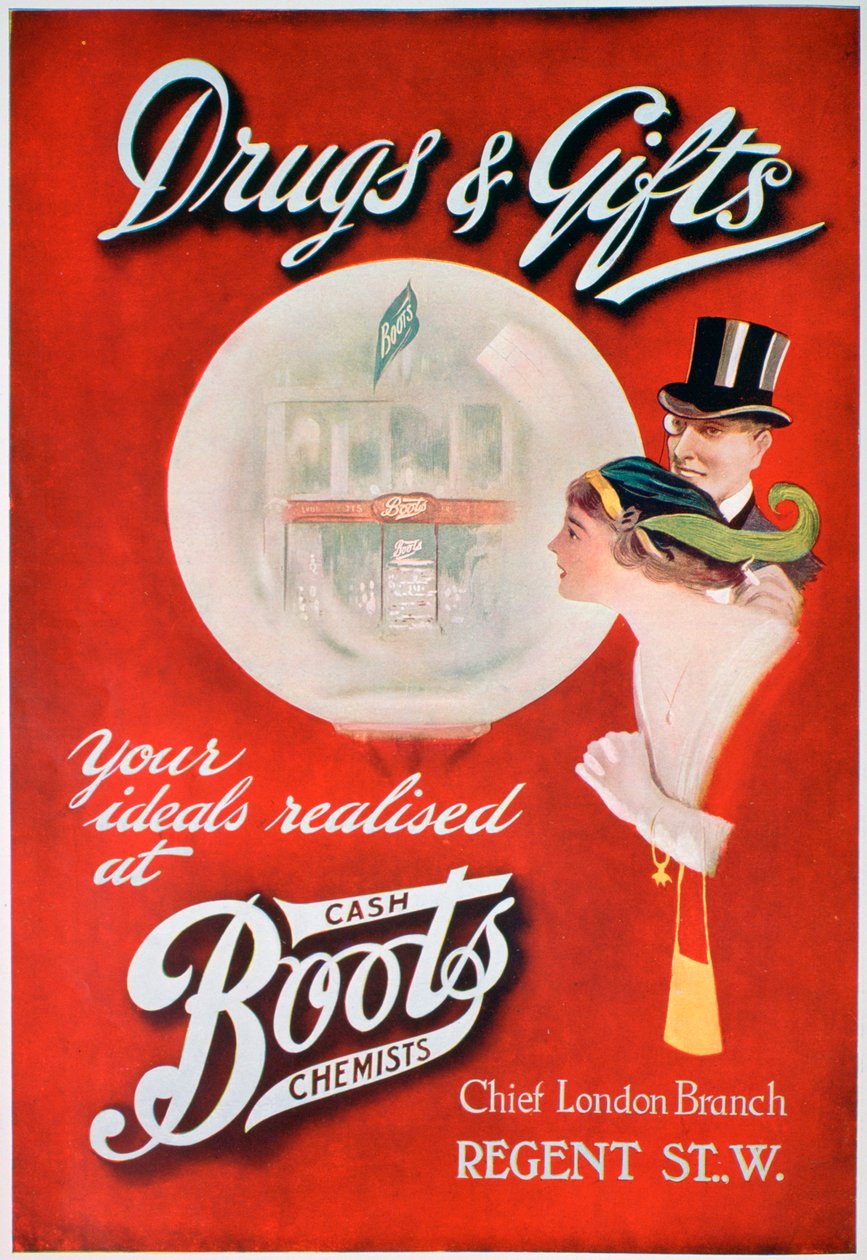 Advertentie voor Boots de apothekers door Unbekannt