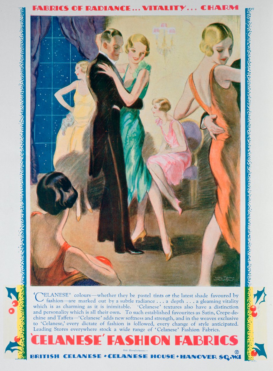 Advertentie voor Celanese Mode Stoffen, 1928 door Unbekannt