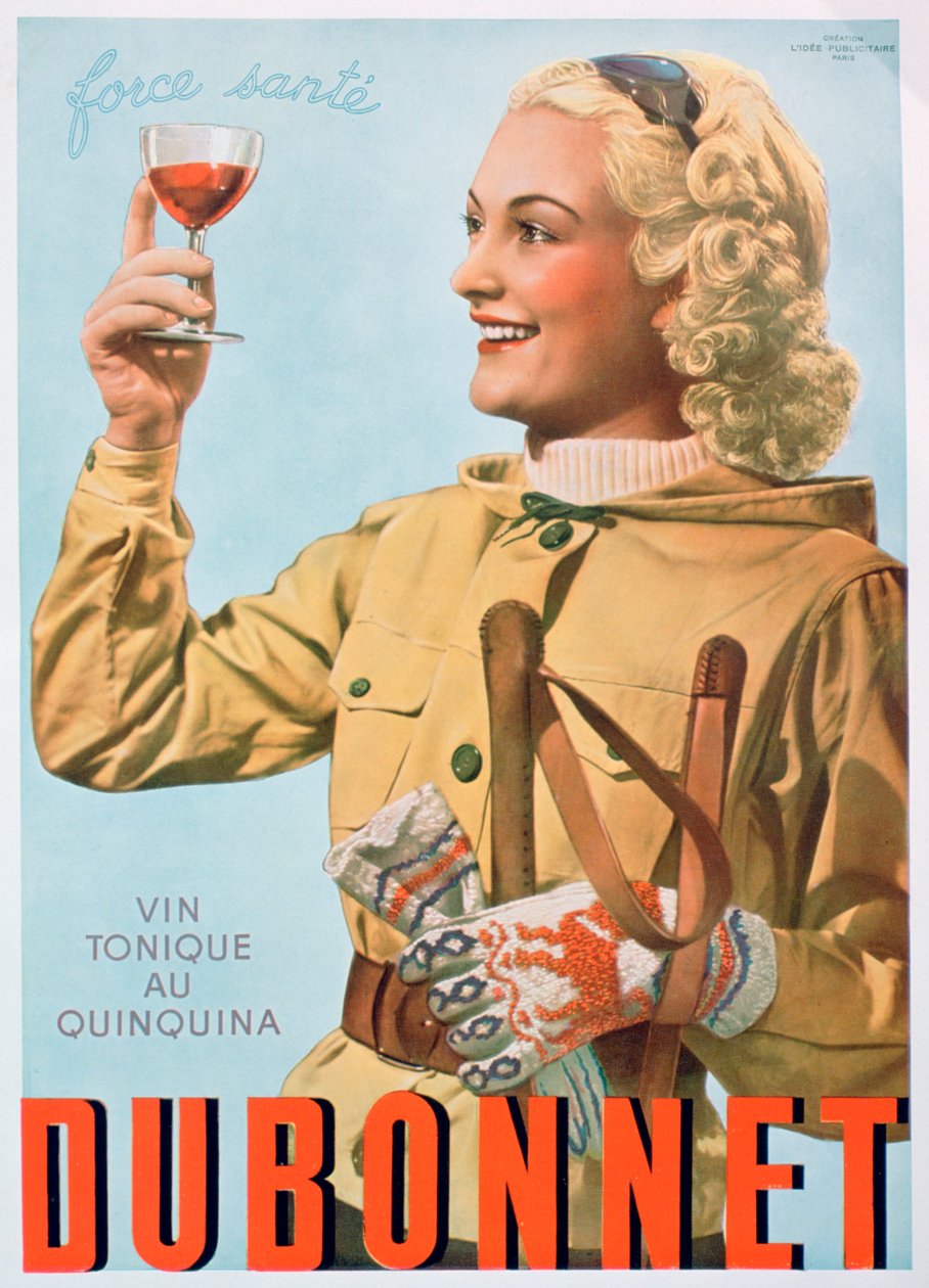 Advertentie voor Dubonnet tonic wijn, 1938 door Unbekannt