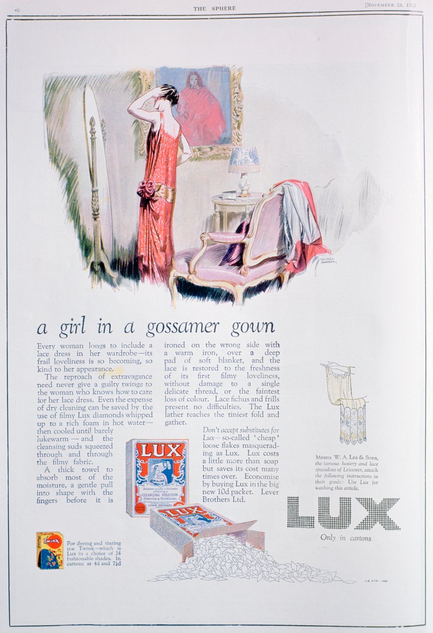 Advertentie voor Lux zeep, 1925 door Unbekannt