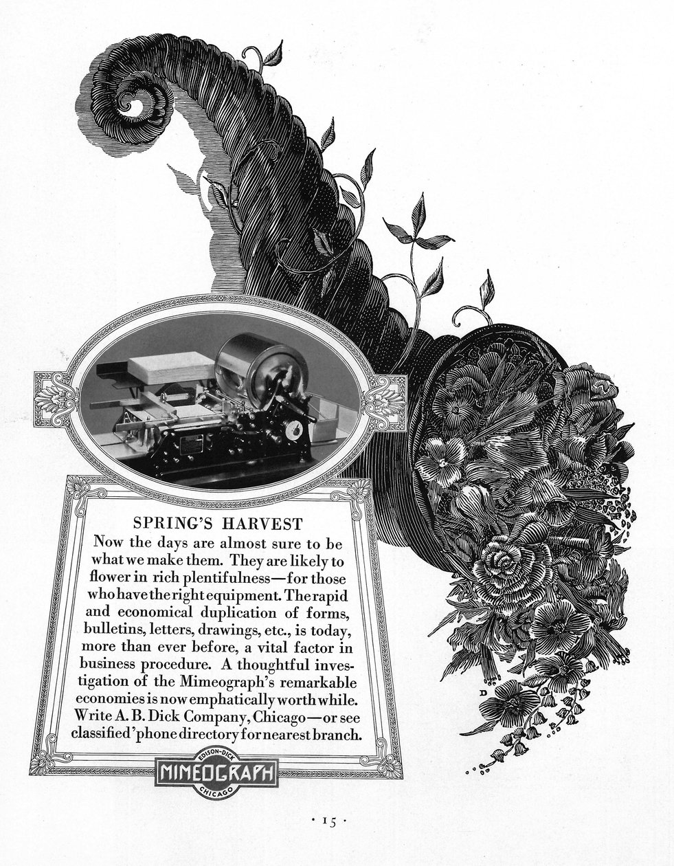 Advertentie voor de Edison Mimeograaf, 1900s-1910s door Unbekannt