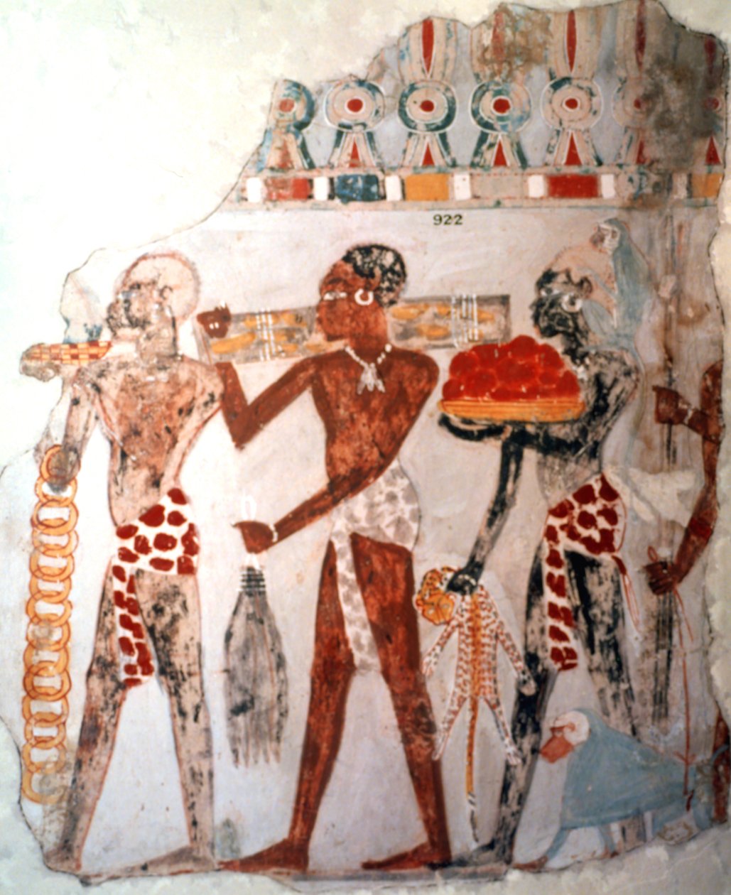 Afrikanen dragen goud en andere voorwerpen, ca. 1400 v.Chr. door Unbekannt