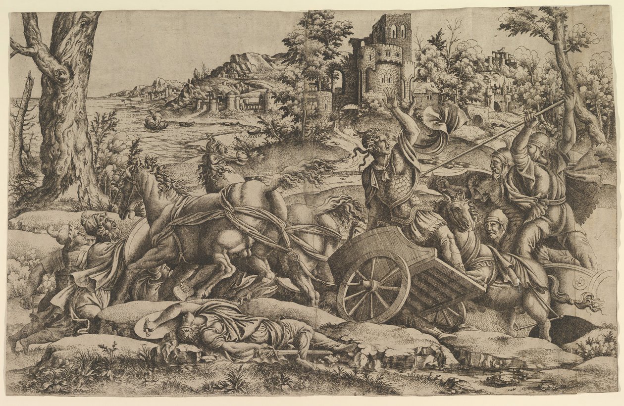 Agamemnon doodt Odios, ca. 1545 door Unbekannt