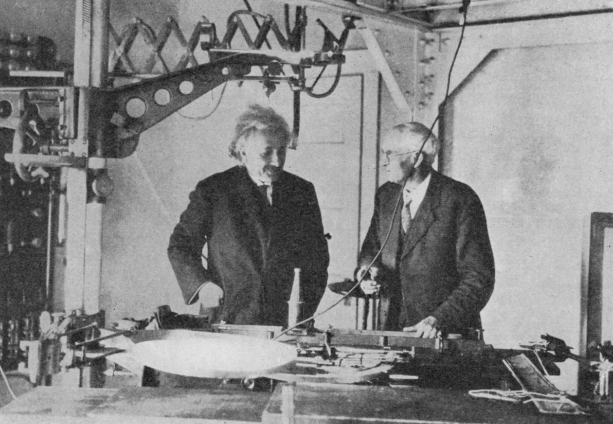 Albert Einstein bij Mount Wilson Observatory door Unbekannt