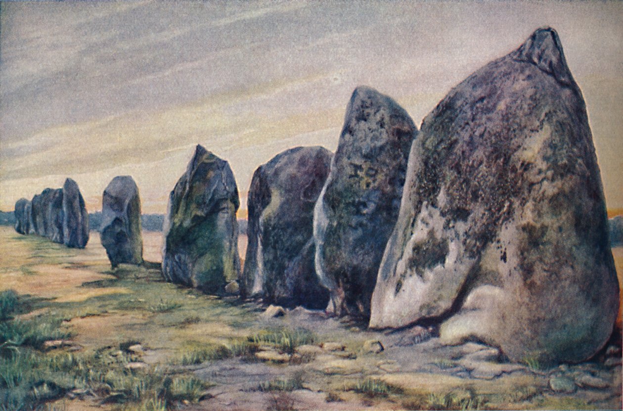 Alinements bij Carnac, Bretagne, Frankrijk, ca. 1920 door Unbekannt