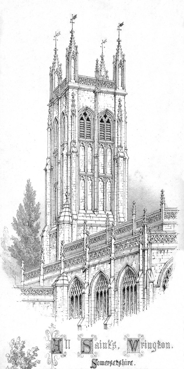 All Saints Church. Wrington. Somersetshire., ca. 1850s door Unbekannt