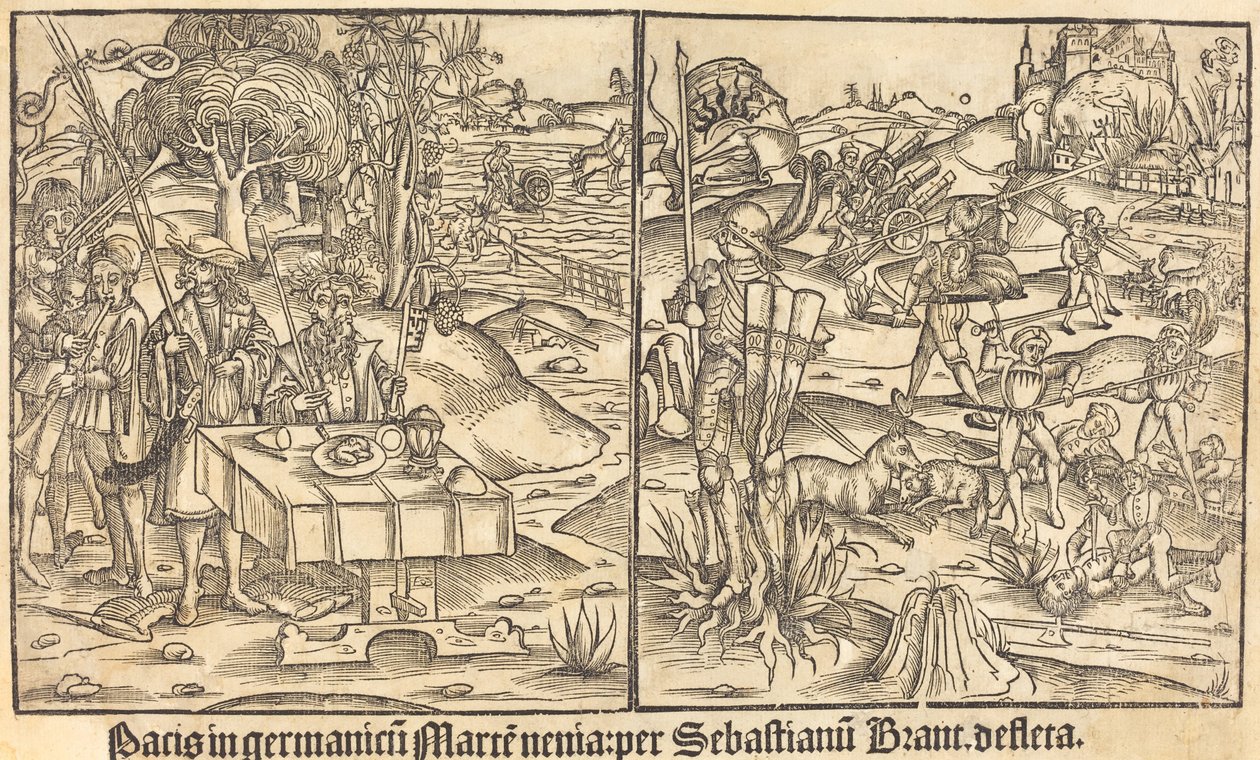 Allegorie van oorlog en vrede, 1499 door Unbekannt