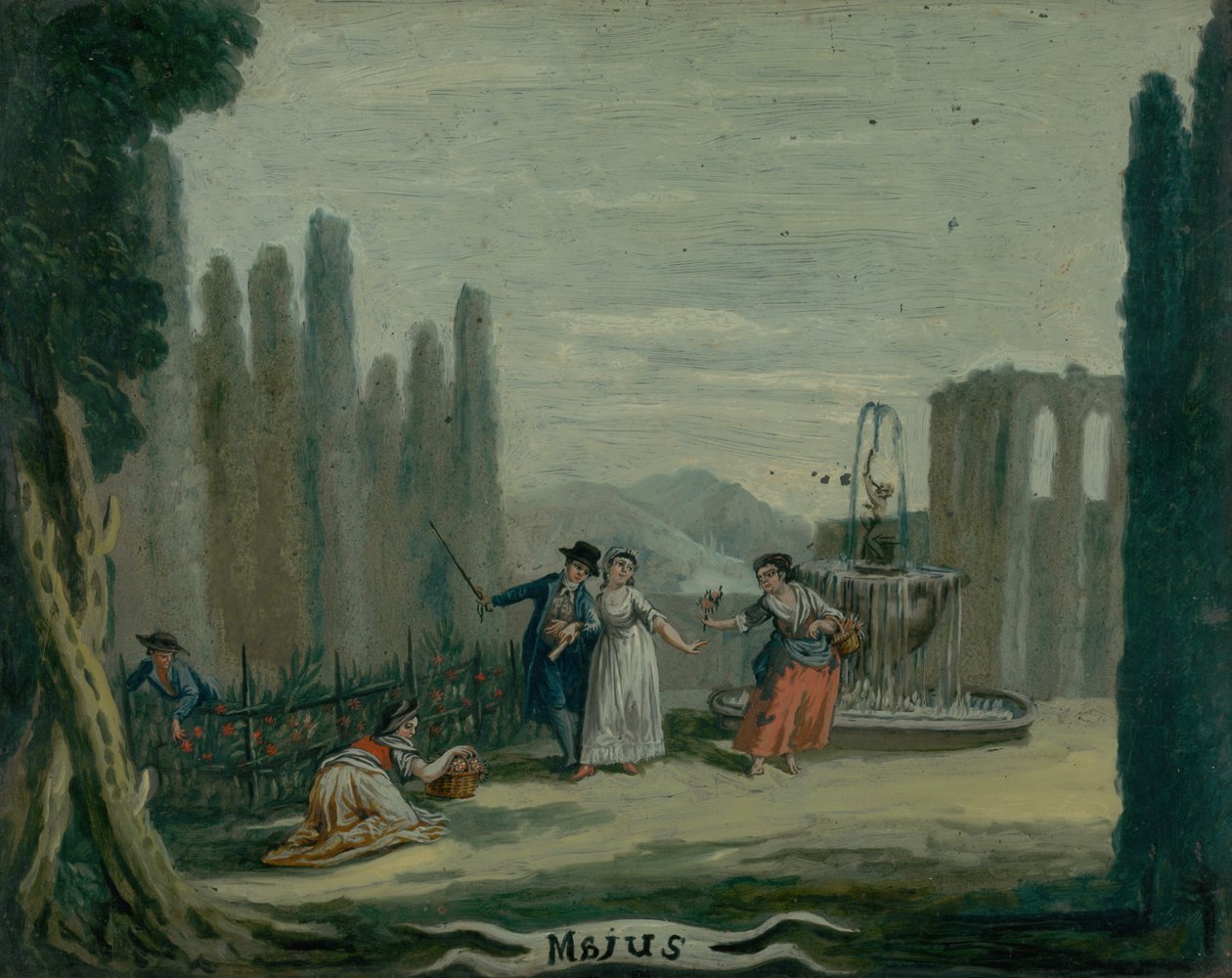 Allegorie van de maand mei door Unbekannt