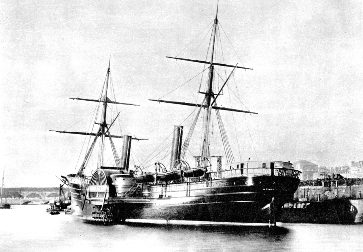 Amerikaans trans-Atlantisch stoomschip, Arago, 1856 door Unbekannt