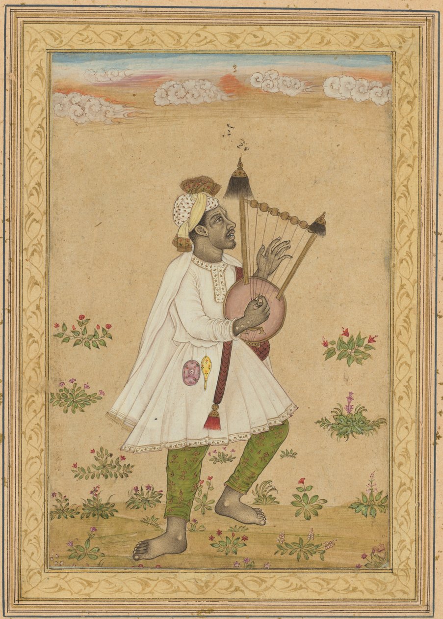 Een Afrikaanse Lierspeler, ca. 1640-1660 door Unbekannt