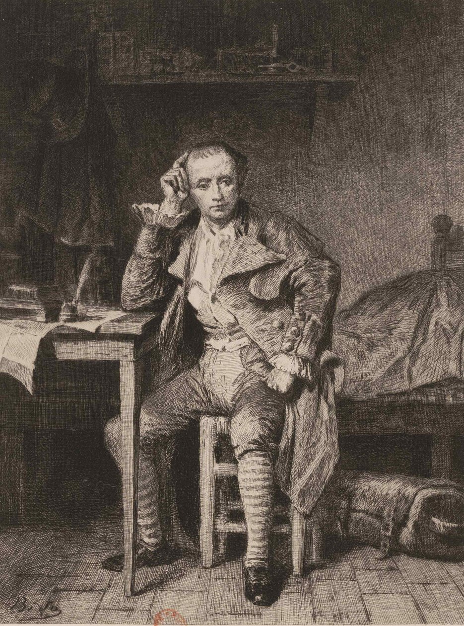André Chénier in de Gevangenis Saint-Lazare door Unbekannt
