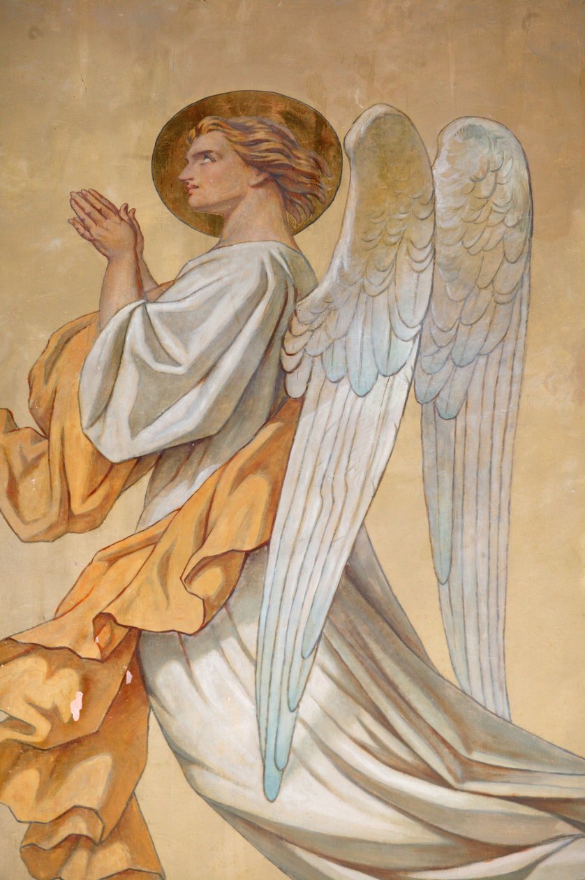 Engel. Saint-Didier kerk, Voreppe, Frankrijk door Unbekannt