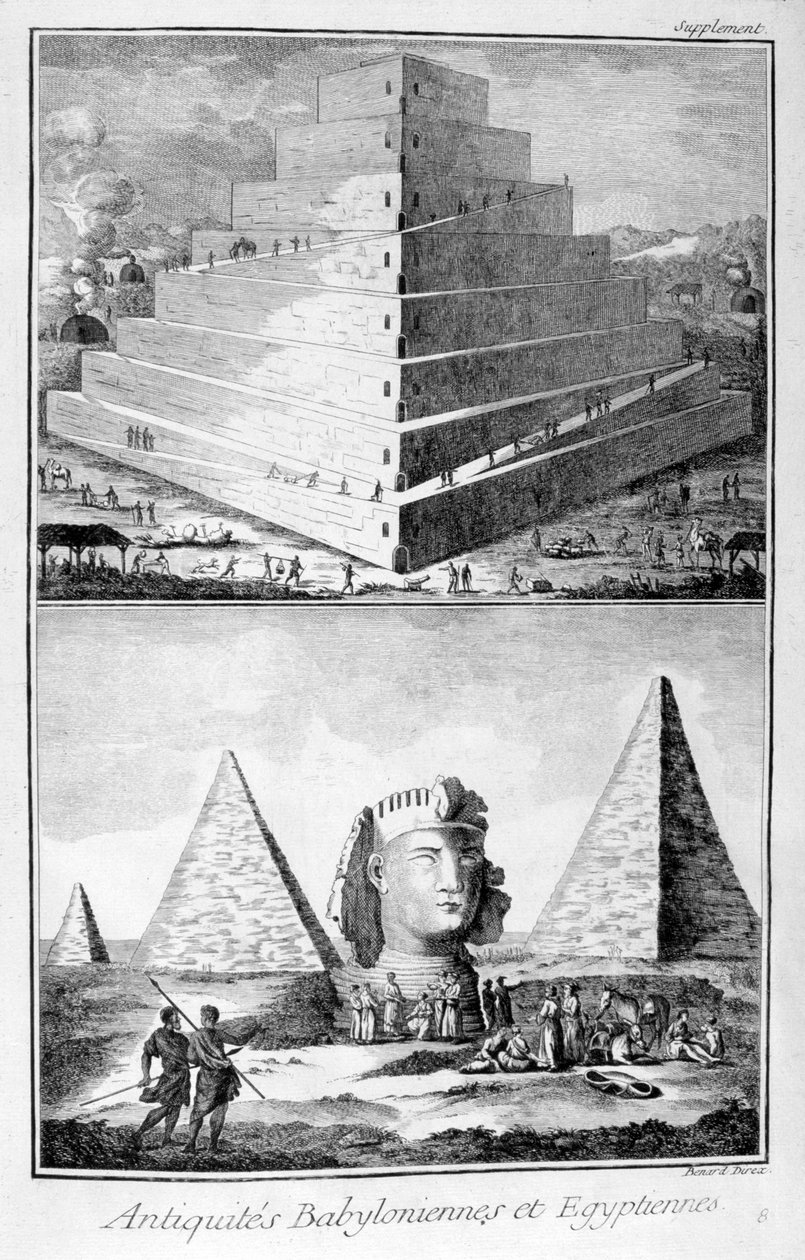 Oudheden van Babylonië en Egypte, 1751-1777 door Unbekannt