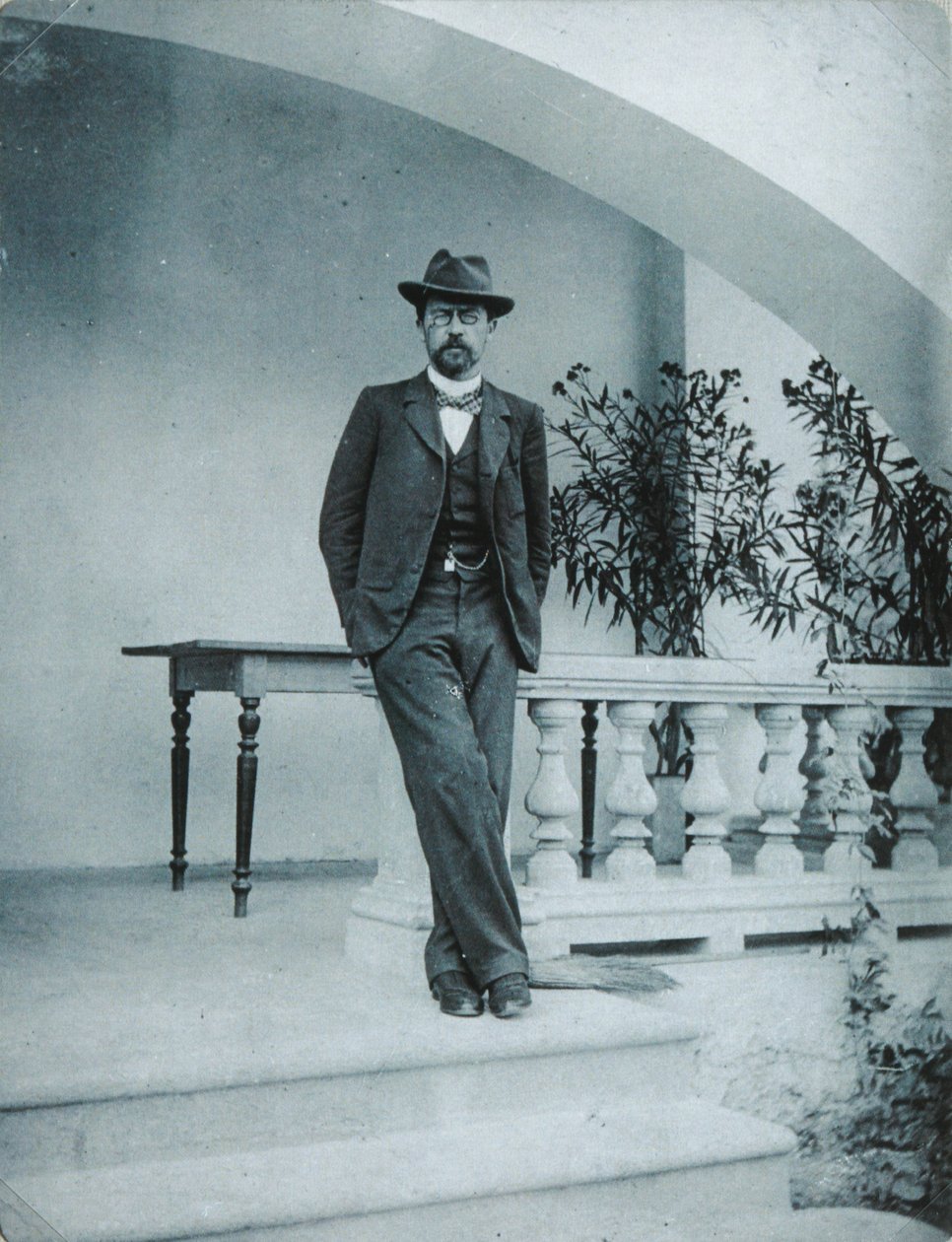 Anton Tsjechov in Jalta, 1899-1900 door Unbekannt