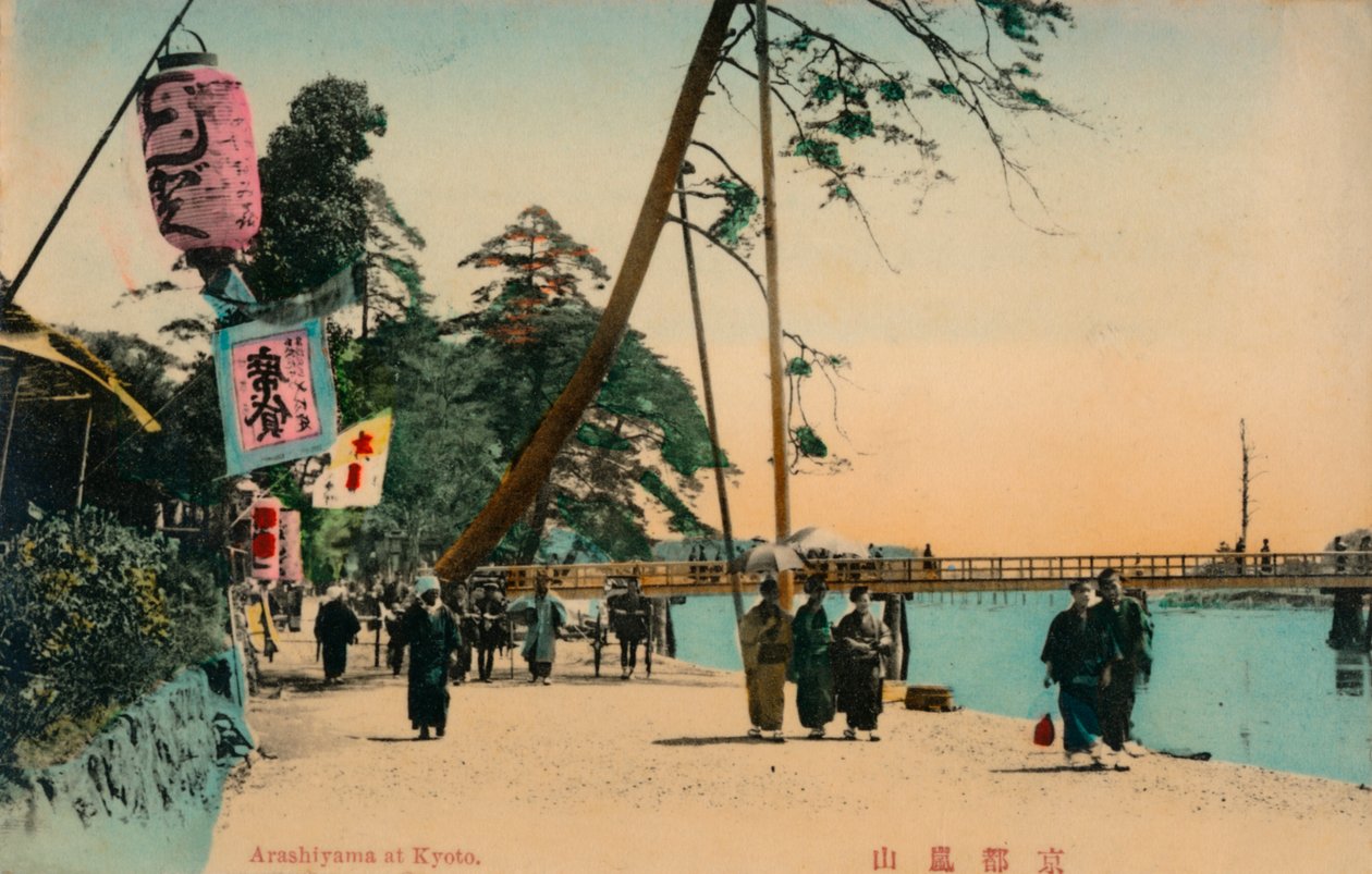 Arashiyama in Kyoto, ca. 1900 door Unbekannt