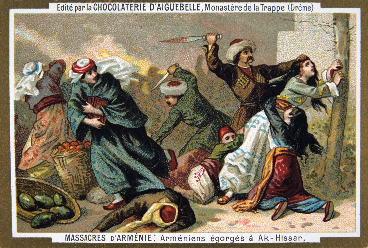 Armeniërs worden de keel doorgesneden in Ak-Hissar, 1895 door Unbekannt