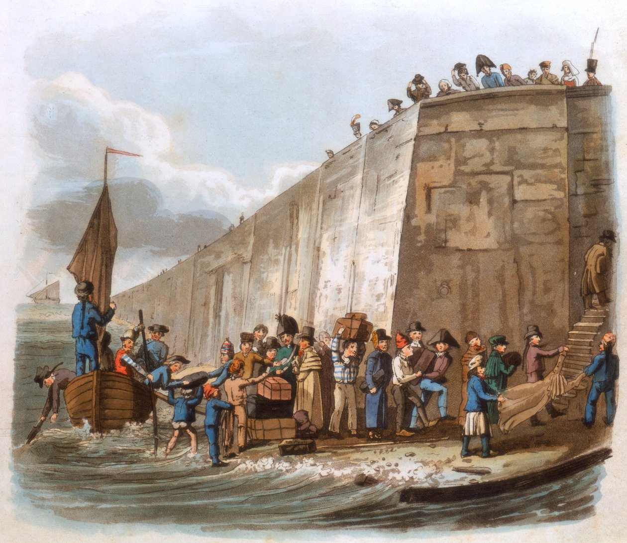Aankomst in Calais, 1816 door Unbekannt