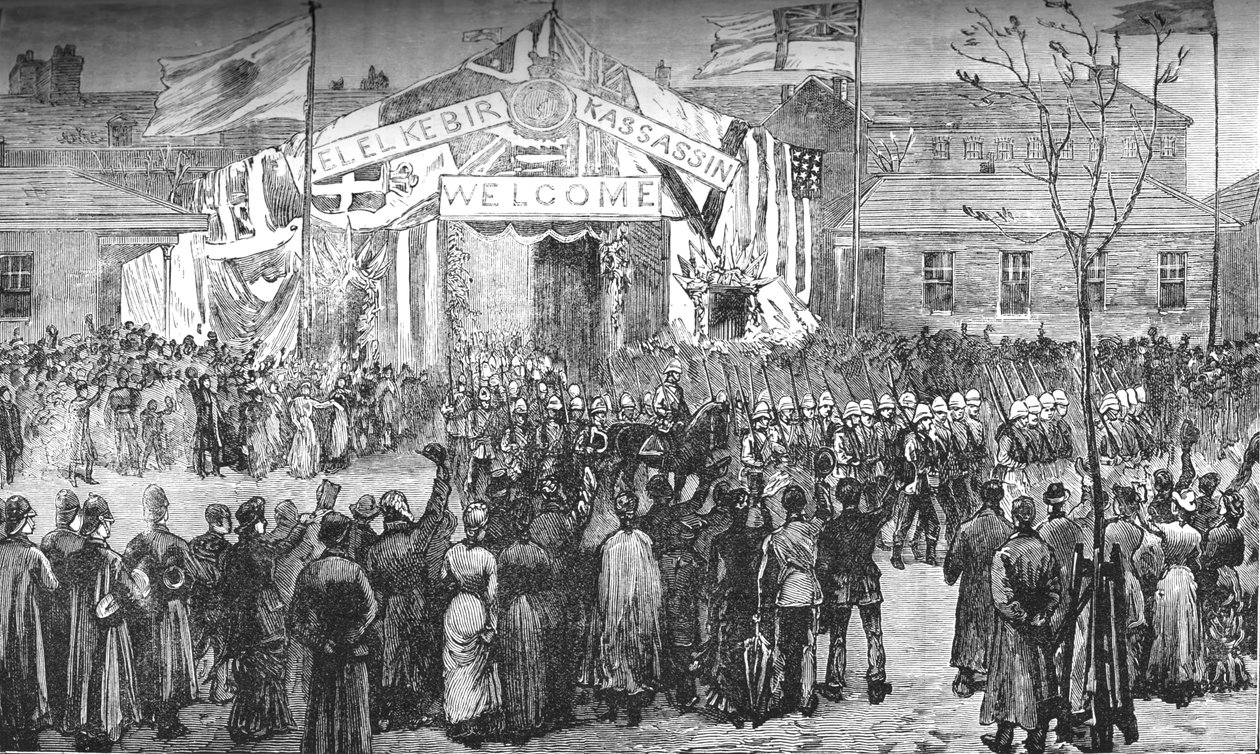 Aankomst van de Royal Marines in Chatham, ca. 1882-1885 door Unbekannt