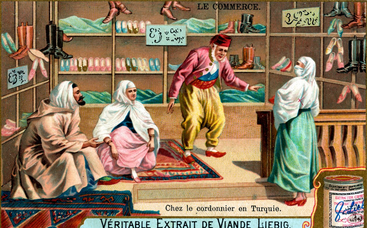Bij een schoenmaker in Turkije, ca. 1900 door Unbekannt
