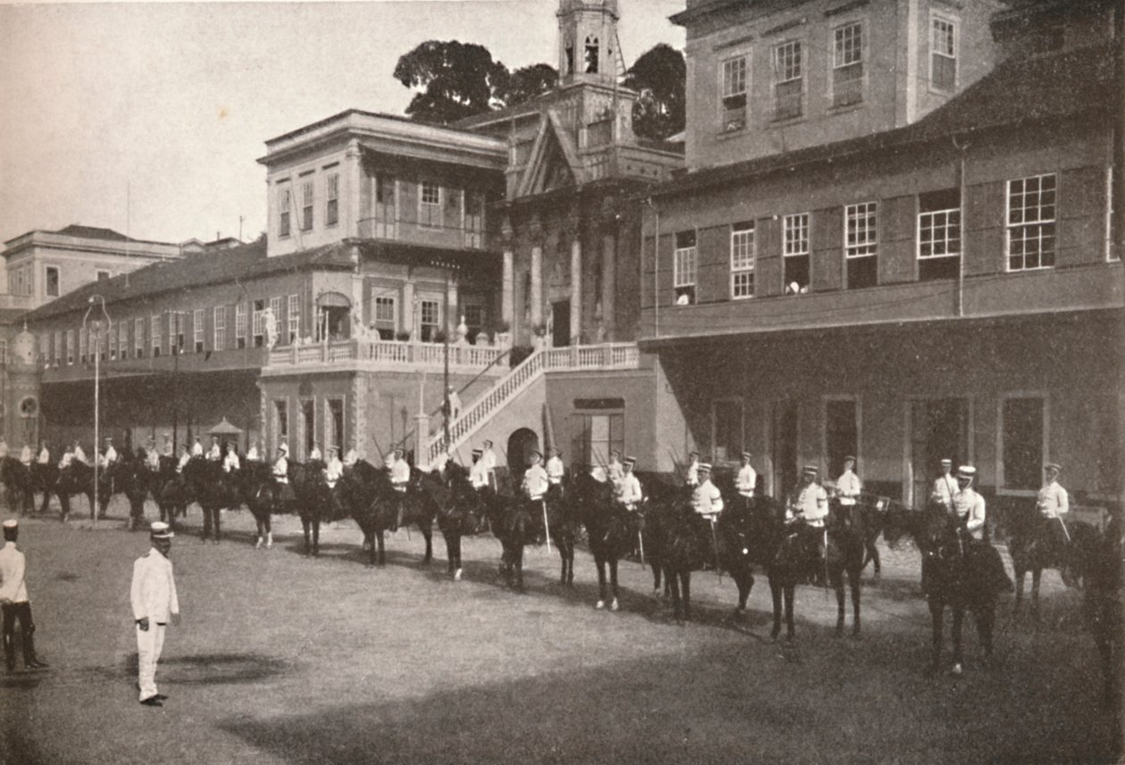 Bij het Hoofdkwartier van de Militaire Politie, 1914 door Unbekannt