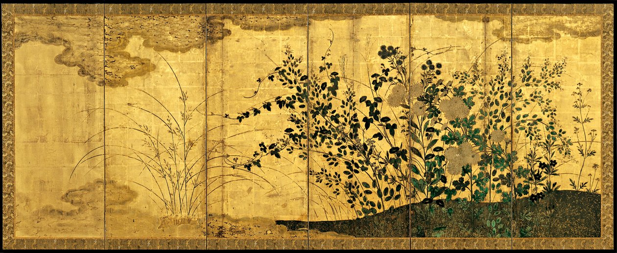 Herfstlandschap met wilde ganzen, ca. 1650 door Unbekannt