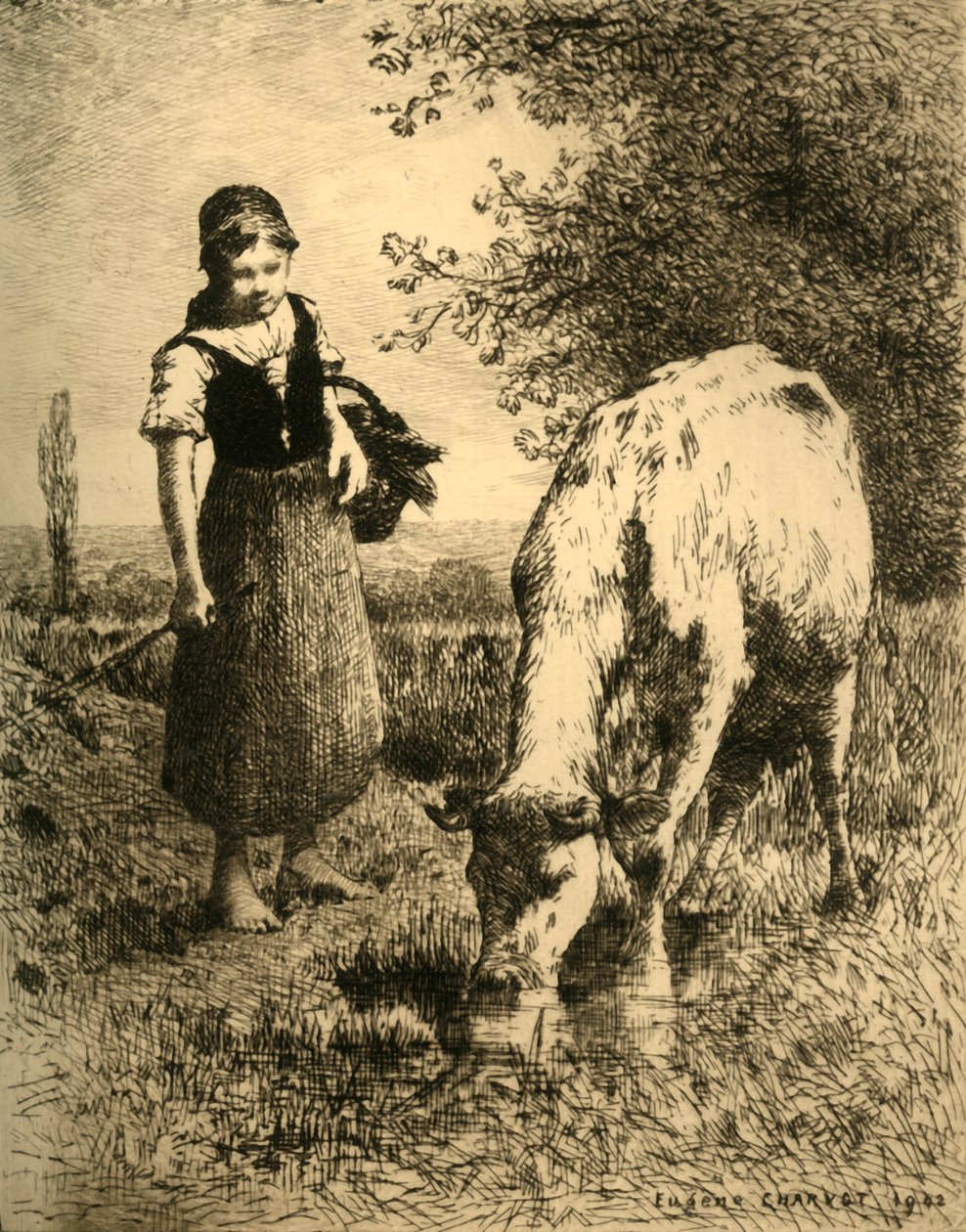 Aux Champs, 1903 door Unbekannt