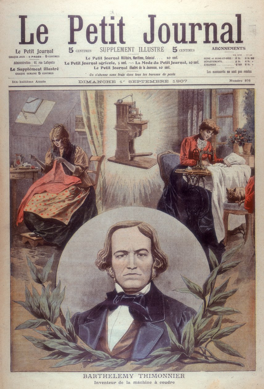 Barthelemy Thimonnier, 19e eeuwse Franse uitvinder, [1907] door Unbekannt